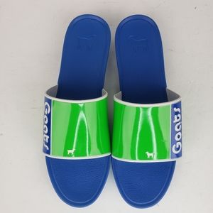 GOATS Blue/Green Comfortable Slip On Slide Size 9 Women